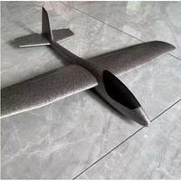 Avion Zburator, Flippy, Tip Planor, 83 cm Lungime, +3 Ani, din Polistiren, Aruncare 10 - 30 m, Gri