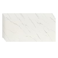 Set 10 Placi Tapet, Flippy, 60 x 30 cm, Grosime 1.5 mm, din PVC, Model Imitatie de Marmura, Suprafata acoperita 1.8 mp, Alb