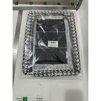 Cutie Depozitare cu Cadru Metalic, Flippy, pentru Incaltaminte, Haine, Lingerie, Fermoar Calitativ, Fereastra Transparenta, Manere Laterale, 40 x 30 x 15 cm, Alb Negru