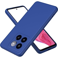 Husa de Protectie, Flippy, pentru Xiaomi 14, Liquid Silicone, cu Microfibra pe Interior, Protectie Antisoc, Compatibil Incarcare Wireless, Albastru