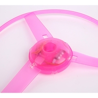 Jucarie Disc Zburator, Distractiv pentru Copii, Flippy, Aruncator Manual din Plastic, cu Lumini, Roz