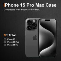 Husa de Protectie din Silicon, pentru Apple iPhone 15 Pro Max, PC, Antisoc, Rezistenta la Impact, Transparenta