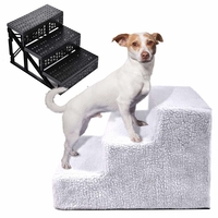 Scara pentru Animale de Companie, Flippy, Universal, Detasabil, 3 Trepte, 45x35x30 cm, Gri
