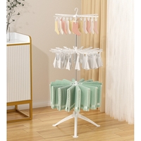 Uscator de Rufe Vertical, Flippy, 3 Niveluri, Pliabil, din ABS+PP+Otel Inoxidabil, Rotire 360 Grade, 178.7 x 75 cm, Alb