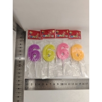 Lumanare Tort, cifra 6, Flippy, Culoare Random