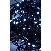 Instalatie Craciun Profesionala de Exterior IP65, 40 m, 960 Led-uri Mari ,Franjuri, Alb rece, Flash, Alimentator, Interconectabila, Prelungitor 6.5 m inclus, Fir Negru Cauciucat, 220v, Flippy
