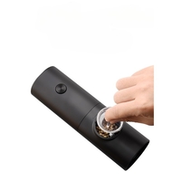 Rasnita Electrica pentru Cafea si Condimente, Flippy, Cutit de Macinare din Otel Inoxidabil, Incarcare cu Baterii, Optiuni Diferite de Macinare, Usor de Manevrat, 18x5.5cm, Negru