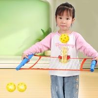 Joc Spikeball, Flippy, pentru Copii, Joc in 2, pentru Plaja, Parcuri, Interior, 2 Plase, 2 Mingi, Senzorial, Prinderea Mingii, 50x30 cm, Multicolor