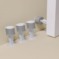 Opritor de Usa, Flippy, din Silicon, Model Magicial, cu Prindere de Perete, Anti-Coliziune, 4x 8.5 cm, Gri