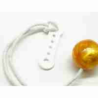 Jucarie interactiva cu bile, Flippy, Clackers ball, antistres, Galben, 40 mm