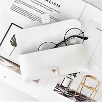 Husa Ochelari, Flippy, din Piele Ecologica, 17 x 8.5 cm, Alb