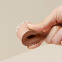 Opritor de Usa, Flippy, din Silicon, Model Magicial, cu Prindere de Perete, Anti-Coliziune, 4x 8.5 cm, Roz