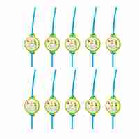 Set 10 Paie, Flippy, Colectia Dino Park, 26 x 7 cm, din Carton/Plastic, Multicolor