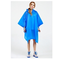 Pelerina de Ploaie, Flippy, pentru Adulti, EVA, Tip Poncho, Impermeabila, Rezistenta la Vant, Capse Laterale, 160 g, Albastru