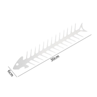 Forma pentru Frigarui, Flippy, Model Oase de Peste, din Otel Inoxidabil, Instrument pentru Gratar, BBQ, cu Deschizator de Sticle, 30x6 cm, Argintie