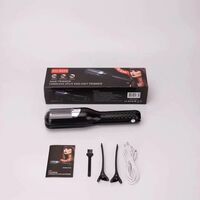 Aparat de Reparare a Varfurilor Despicate, Flippy, Netezirea Firului de Par, din ABS+PC, cu Ioni Negativi, Baterie 500 mAh, 24.8 x 5.3 x 5 cm, Negru