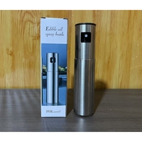 Pulverizator Ulei, Otet, Flippy, din Otel Inoxidabil, 100 ml, Reincarcabil, 18.3 x 4.3 cm, Argintiu