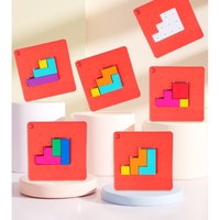 Joc Interactiv, Flippy, Tip Puzzle, din Lemn, +3 Ani, 128 Piese, 15 x 17 x 3.5 cm, Multicolor