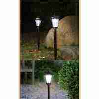Lampa solara cu prindere in pamant, Flippy, inaltime 65 cm, Alb Rece