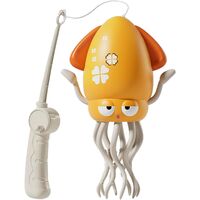 Caracatita Dansatoare, Flippy, +3 Ani, 3 Moduri, din ABS, Incarcare USB, cu Undita Inclusa, 12.6 x 7.6 x 20.7 cm, Galben