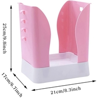 Cos de Gunoi Extensibil, Flippy, din Plastic, Reglabil, Pliabil, Versatil, pentru Bucatarie, Baie sau Birou, Cos Universal, 21x25x17 cm, Roz Alb