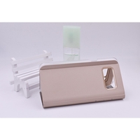 Husa Tip Carte, Flippy, Compatibila cu Huawei Mate 10 Lite, Flip Cover Oglinda, Auriu