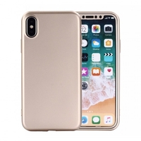 Husa Huawei P10 Plus Full Silicone 360 Auriu + Folie de protectie
