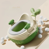 Olita 2in1, Flippy, Model Balena, cu Reductor WC, din Plastic, cu Muzica si Lumini, 36 x 41 x 20 cm, Verde