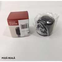 Capac de Etansare a Sticlei de Vin, Flippy, Rotativ, On-Off, Silicon, Reutilizabil, Usor de Depozitat si Folosit, 3.8 x 3.8 x 3.8 cm, Negru