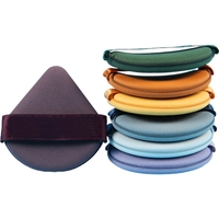 Set 7 Bureti de Machiaj  Flippy, Reutilizabili, Utilizare Umeda sau Uscata, Powder Puff, 5.5 x 5.5 x 0.9 cm, Multicolor