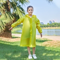 Pelerina de Ploaie, Flippy, pentru Copii 100-145 cm, din EVA, Impermeabila, Inchidere cu Capse, Galben