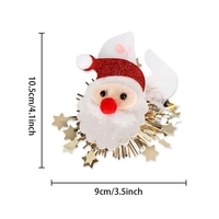 Agrafa de Par, Flippy, Tema Craciun, Model Mos Craciun, din Panza, 10.5 x 9 cm, Multicolor