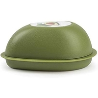 Cutie Alimentara, Flippy, Model Avocado, din Plastic, 12.5 x 12.5 x 5.4 cm, 500 ml, Verde Inchis