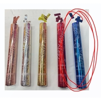 Tub de Confetti, Flippy, Party Popper, 30x5 cm, Confetii Lucioase Rezistente la Foc, Eliberare prin Rasucire, Albastru