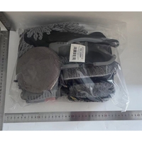 Set 9 Piese pentru Spalat Auto, Flippy, din Plastic si Microfibra, Perii si Lavete, Model A, Gri