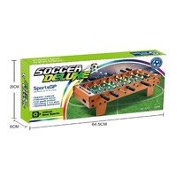 Masa de Fotbal cu Teren, Flippy, cu Picioare Scurte, 8 Manere, Tablou de Scor, 64 x 20 x 47 cm, din Lemn/Otel/ABS, Maro