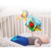 Carte Senzoriala, Flippy, pentru Bebelusi, 15x16x4 cm, cu Animalute, 3D, Cu Sunete si Fosnete, 0-3 Ani, Model Buburuza, Multicolor