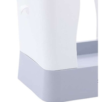 Cos de Gunoi Extensibil, Flippy, din Plastic, Reglabil, Pliabil, Versatil, pentru Bucatarie, Baie sau Birou, Cos Universal, 21x25x17 cm, Alb Gri