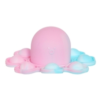 Jucarie Antistres, Flippy, Tip Pop It, Caracatita Reversibila, din Silicon, 20 x 10 cm, Multicolor/Lila