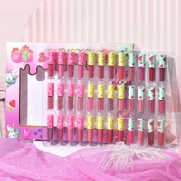 Set de Buze, KEVIN & COCO, 36 Lip Gloss-uri, Model Capac cu Fructe, 32.3 x 24.3 x 2.4 cm, Multicolor