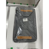 Cutie Depozitare Flippy, pentru Haine, lucruri, din Textil cu Cadru Metalic, Manere Laterale, forma Dreptunghiulara, 48 x 28 x 25 cm, volum 34 L Gri