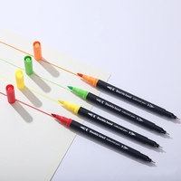 Set Carioci pe Baza de Apa, Flippy, 2 in 1, pentru Pictura, Caligrafie, 72 Culori, Penar Negru, Corp Carioca Negru, 24.5 x 18.5 x 5 cm, Multicolor