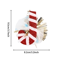 Agrafa de Par, Flippy, Tema Craciun, Model Acadea, din Panza, 9.5 x 8.2 cm, Multicolor
