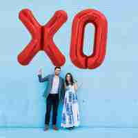 Balon Folie Metalizata Litera X, Flippy, 40 cm, Umflati cu Heliu sau Aer, Ambalaj Individual, Pai inclus, Rosu