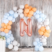 Balon Folie Metalizata Litera N, Flippy, 100 cm, Umflati cu Heliu sau Aer, Ambalaj Individual, Pai inclus, Rose Gold