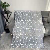 Patura Fosforescenta, Flippy, Moale, Pufoasa, Lumineaza in Intuneric, 1.5x2 m, Model Cer Instelat, Gri