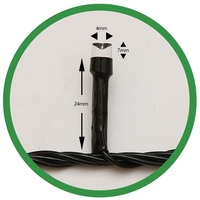 Instalatie de Craciun, Flippy®, Tip Liniara, Fir Negru, 9 m, 100 LED-uri, Interconectabila, Alb Cald