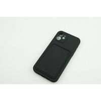 Husa protectie cu suport card compatibila cu Samsung A72 Negru