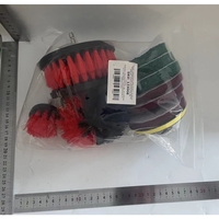 Set 12 Accesorii pentru Curatare Auto, Flippy, Interior si Exterior, Rosu