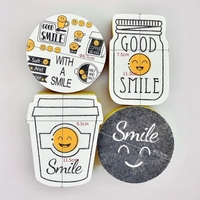 Set 4 bureti de vase Flippy cu tematica Funny Model 2